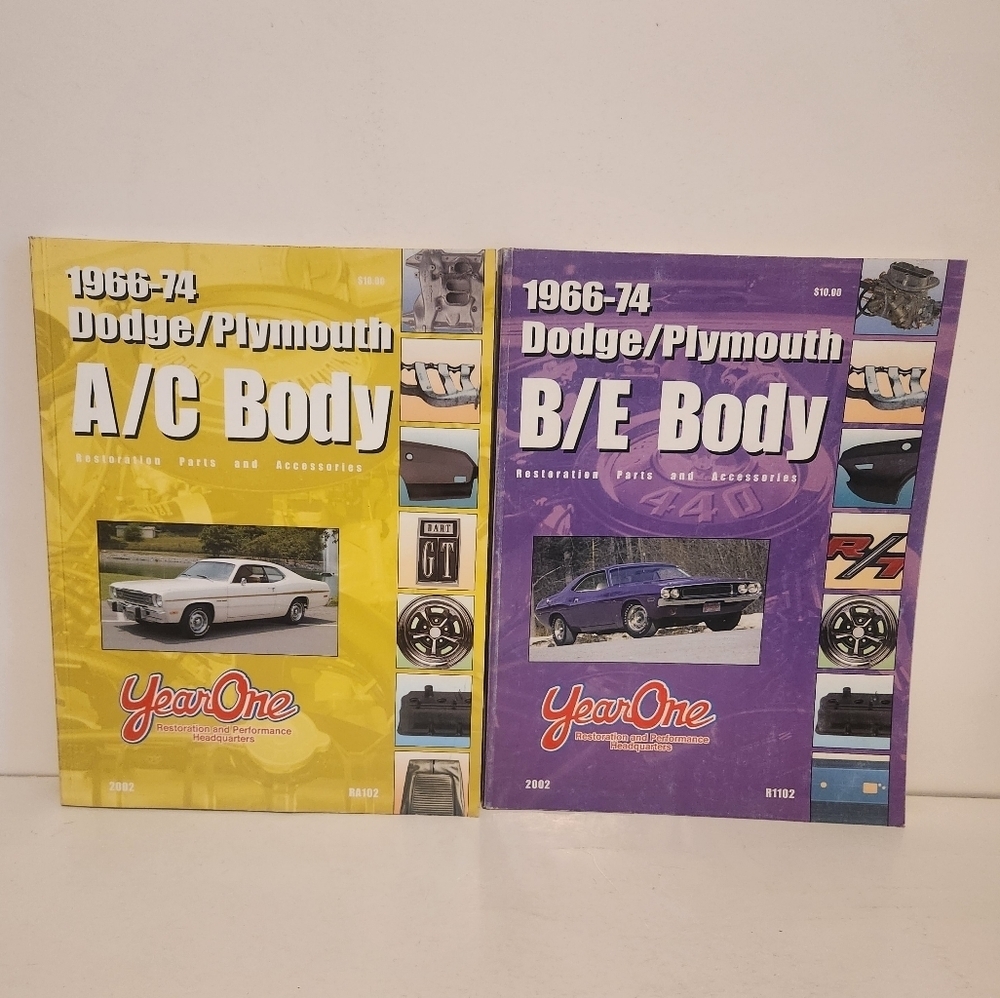 Year One Dodge/Plymouth 1966-1974 A/C and B/E Body Manuals